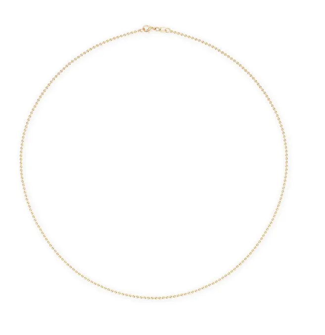 3MM Gold Ball Chain Necklace