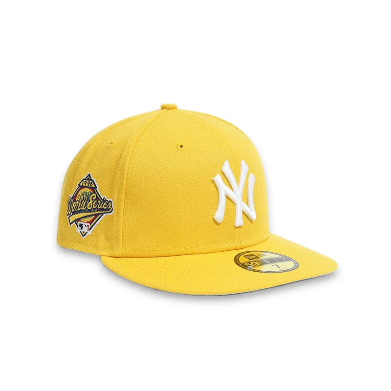 [70584846] New York Yankees 96' World Series Men's Gold Fitted Hats