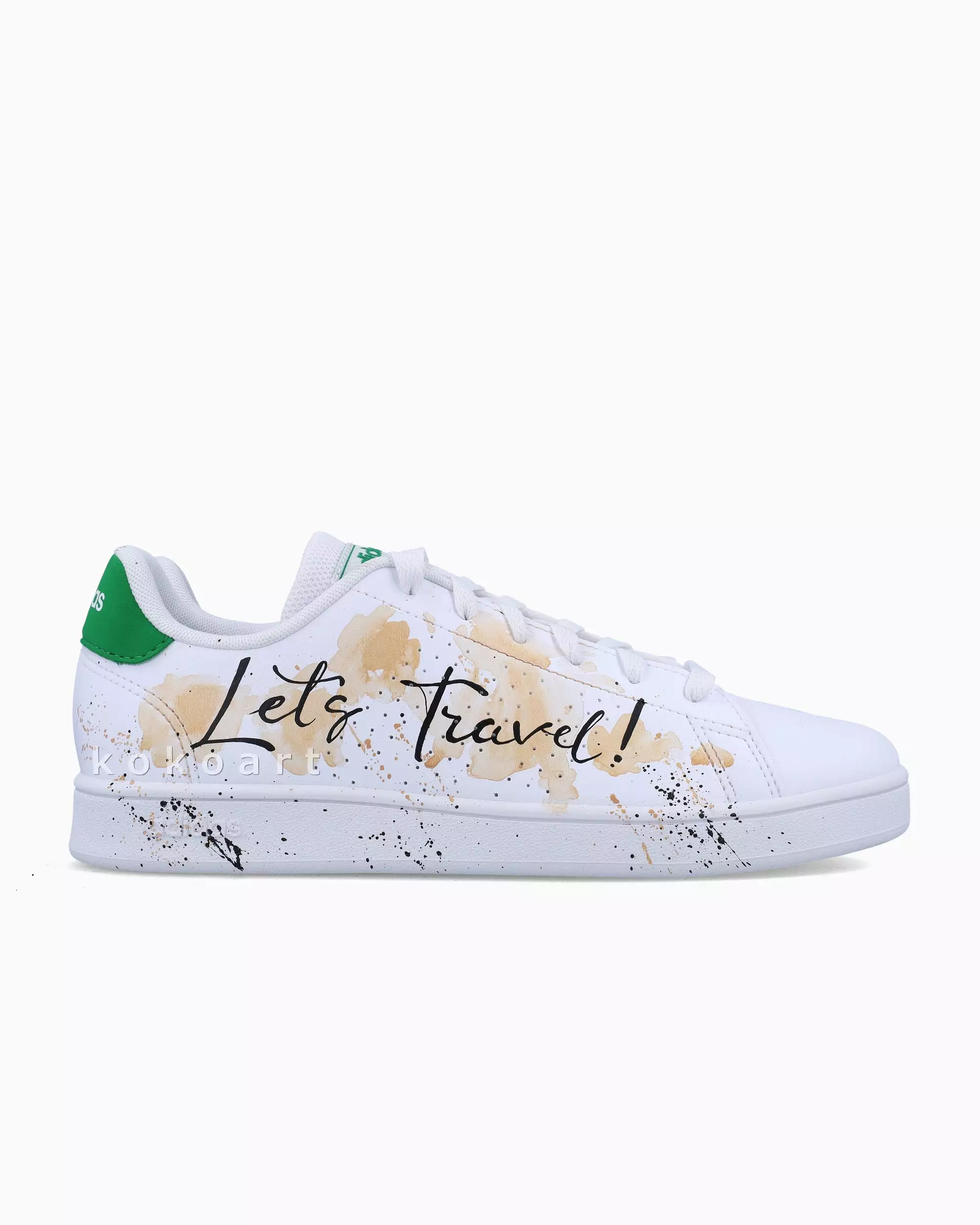 Adidas Hand Painted Let's Travel