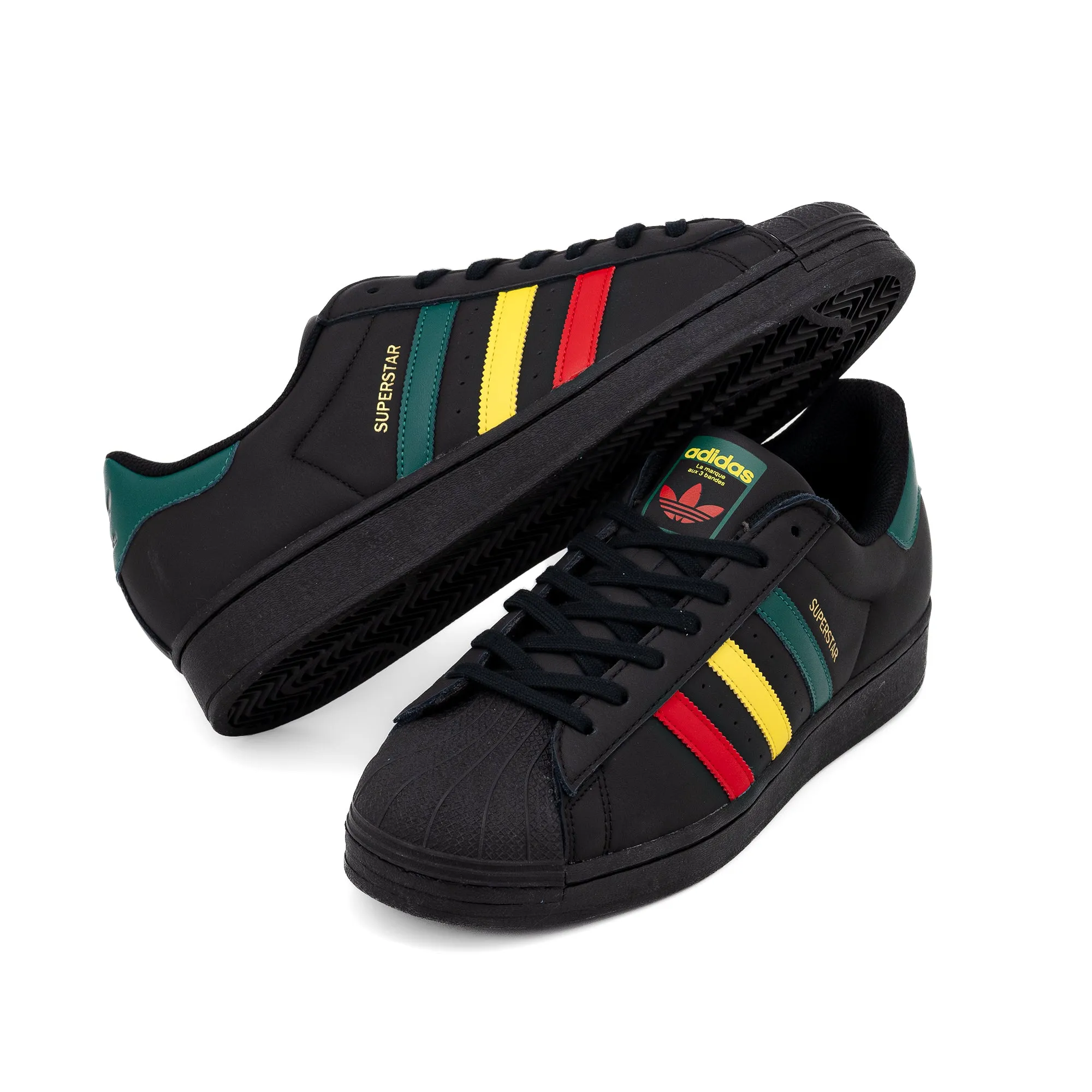 adidas Superstar Core Black/Yellow/Collegiate Green IH3121