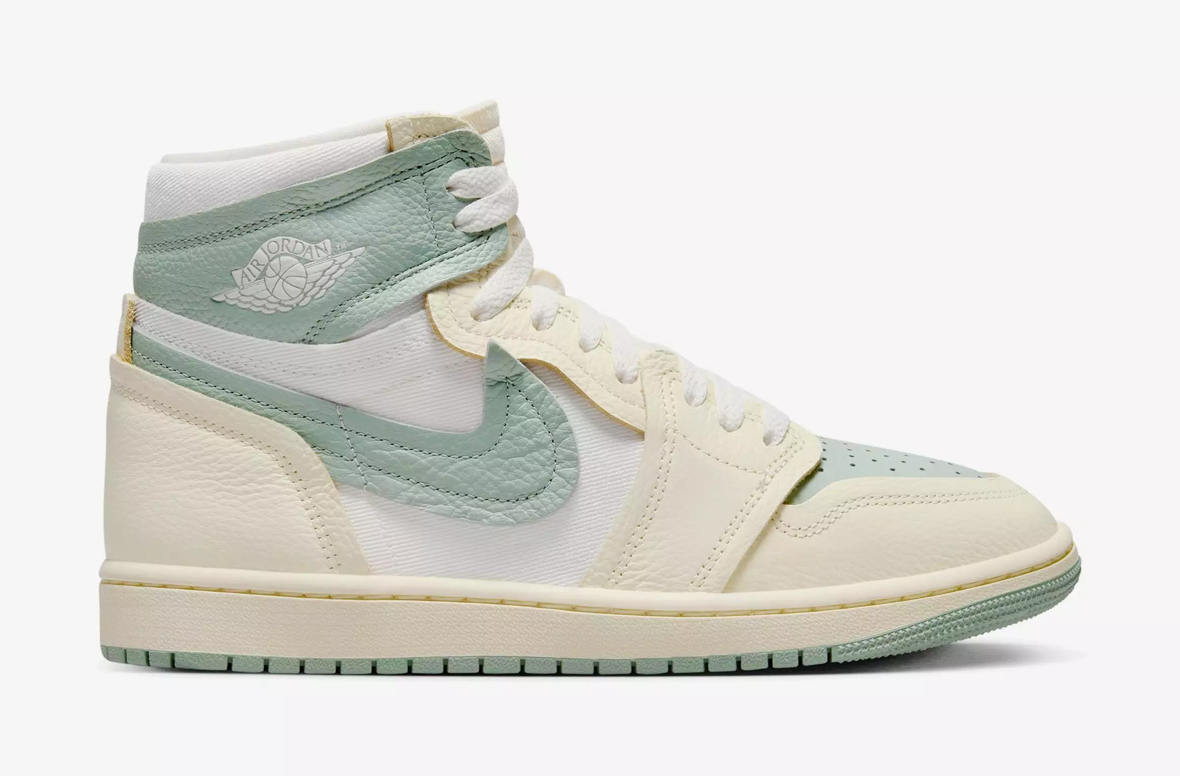 Air Jordan 1 High Method of Make Womens Lifestyle Shoes (Legend Sand/Jade Smoke/Sail/Muslin)