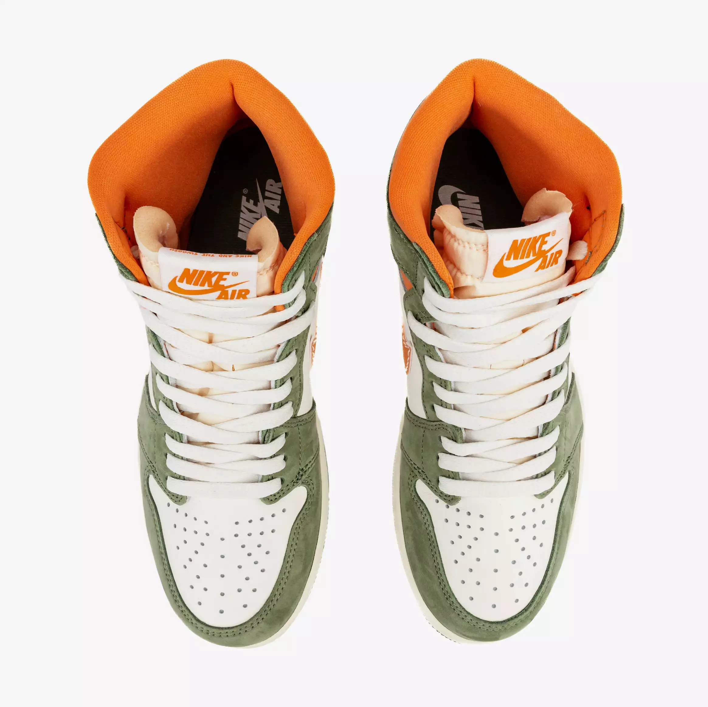 Air Jordan 1 High OG Craft Celadon Mens Lifestyle Shoes (Celadon/Bright Mandarin/Coconut Milk)