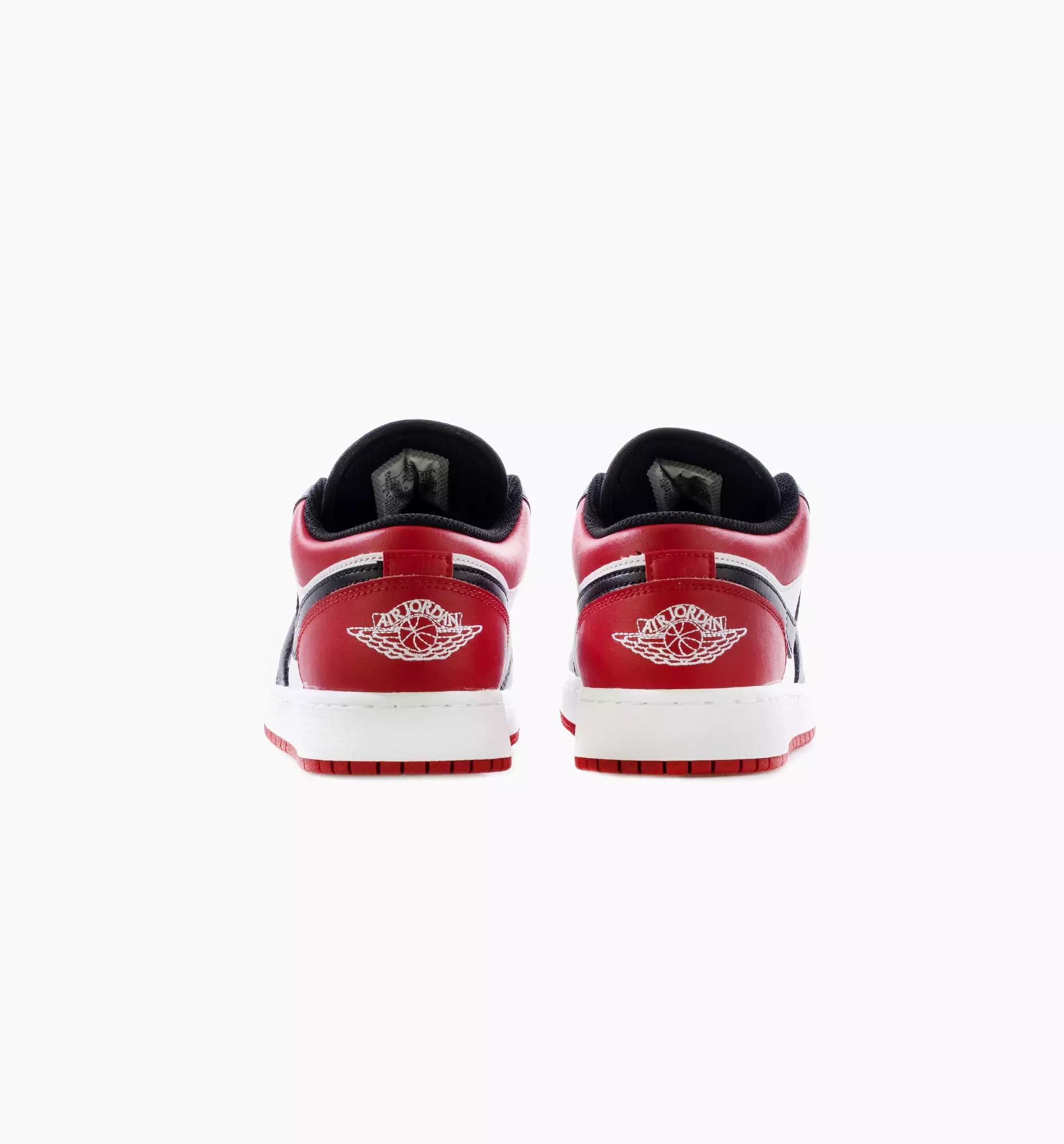 Air Jordan 1 Low Bred Toe Grade School Lifestyle Shoes - Red/Black Limit One Per Customer