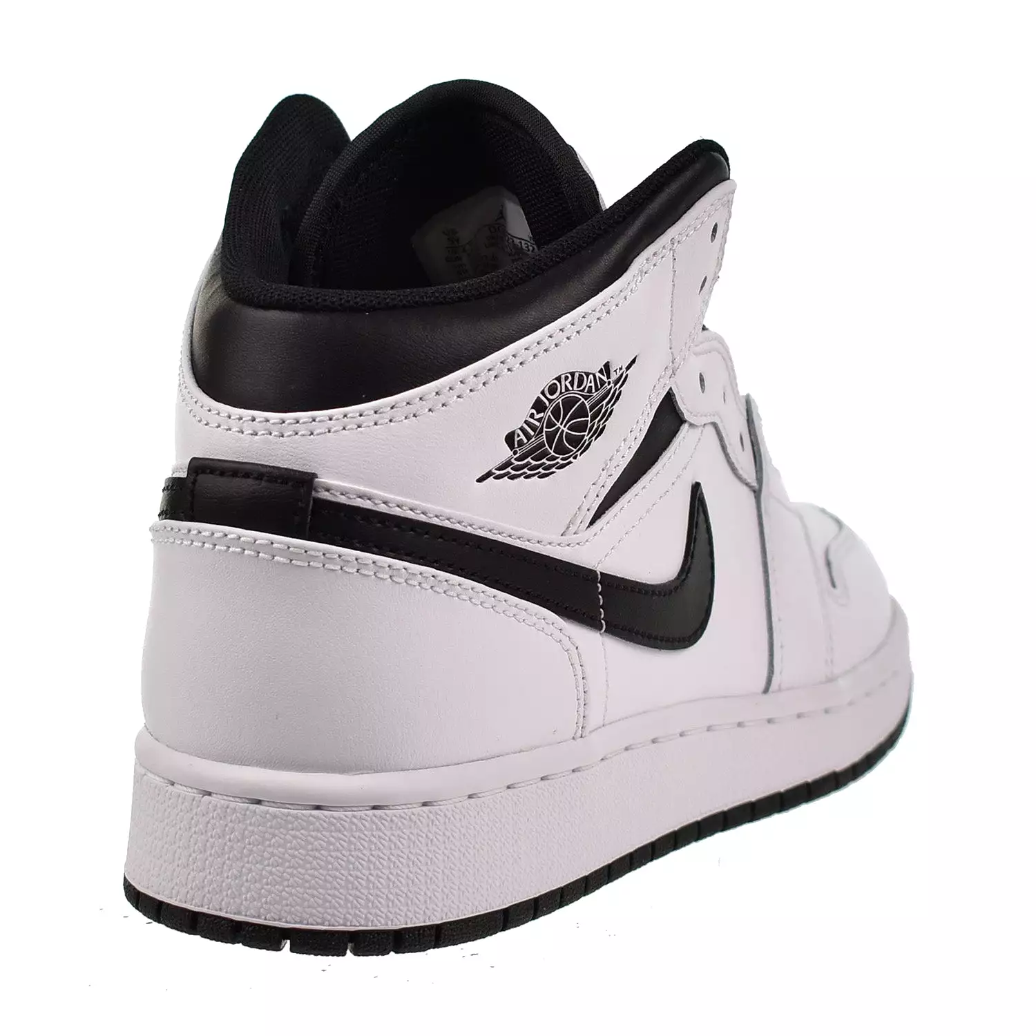 Air Jordan 1 Mid (GS) Big Kids' Shoes Black-White