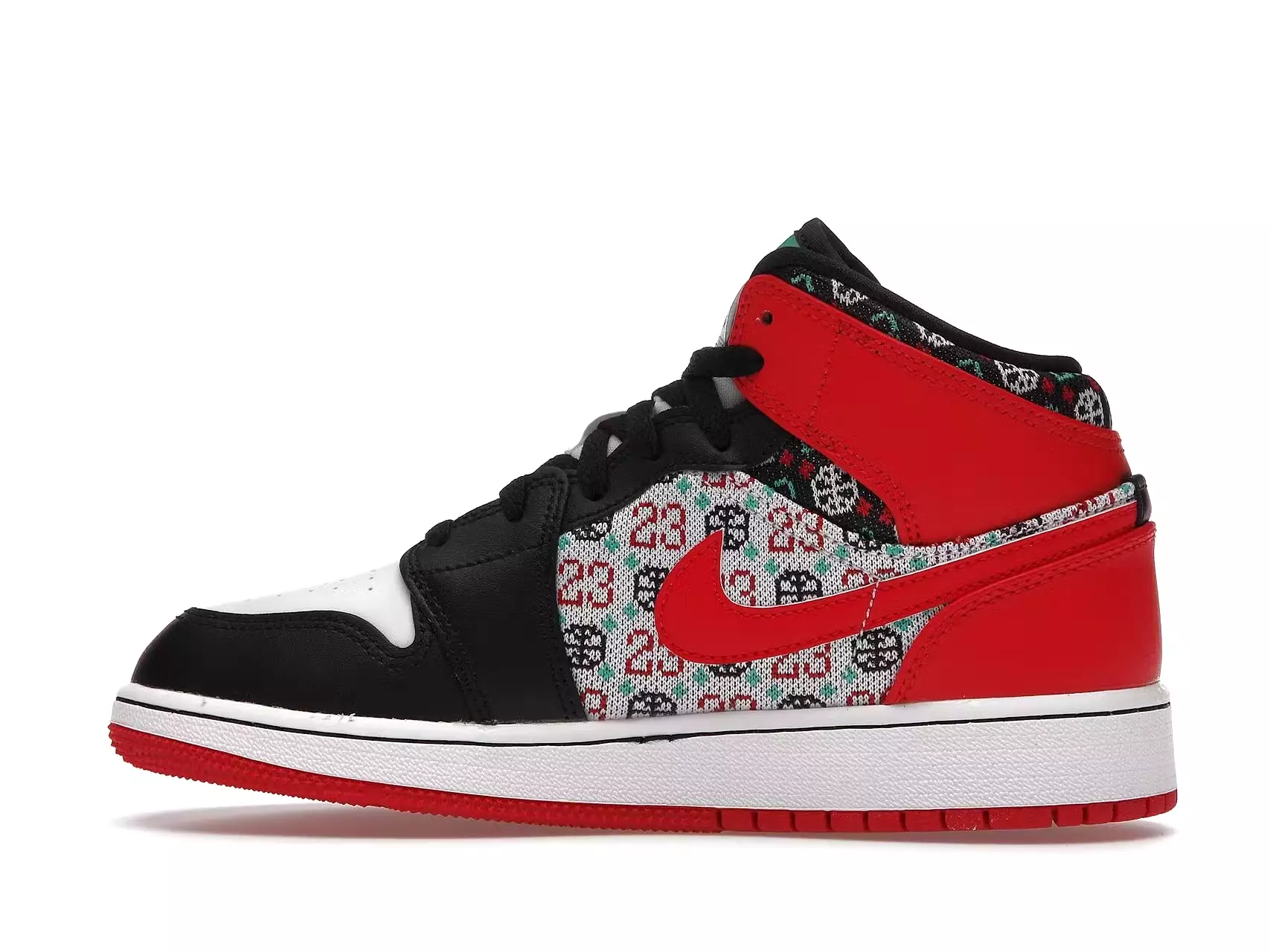 AIR JORDAN 1 MID SE GS 'UGLY CHRISTMAS SWEATER'