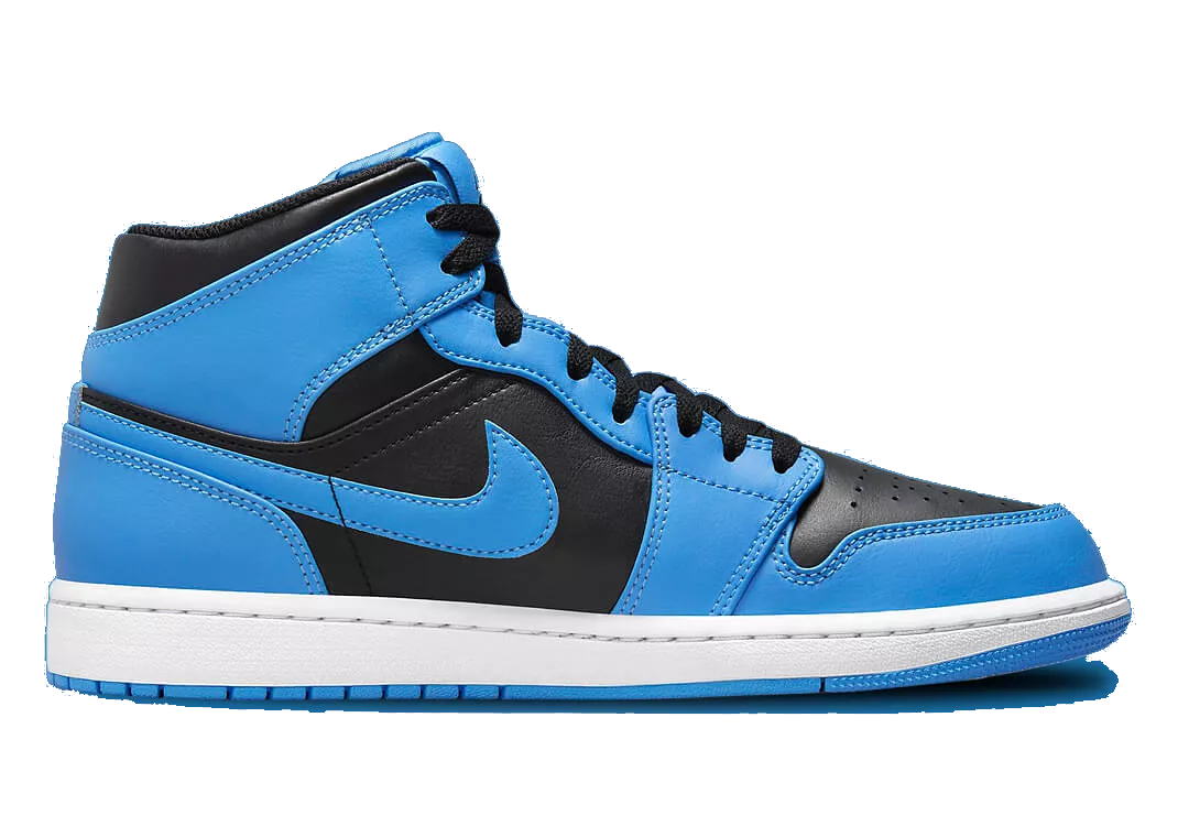 Air Jordan 1 Mid University Blue Black (PS)