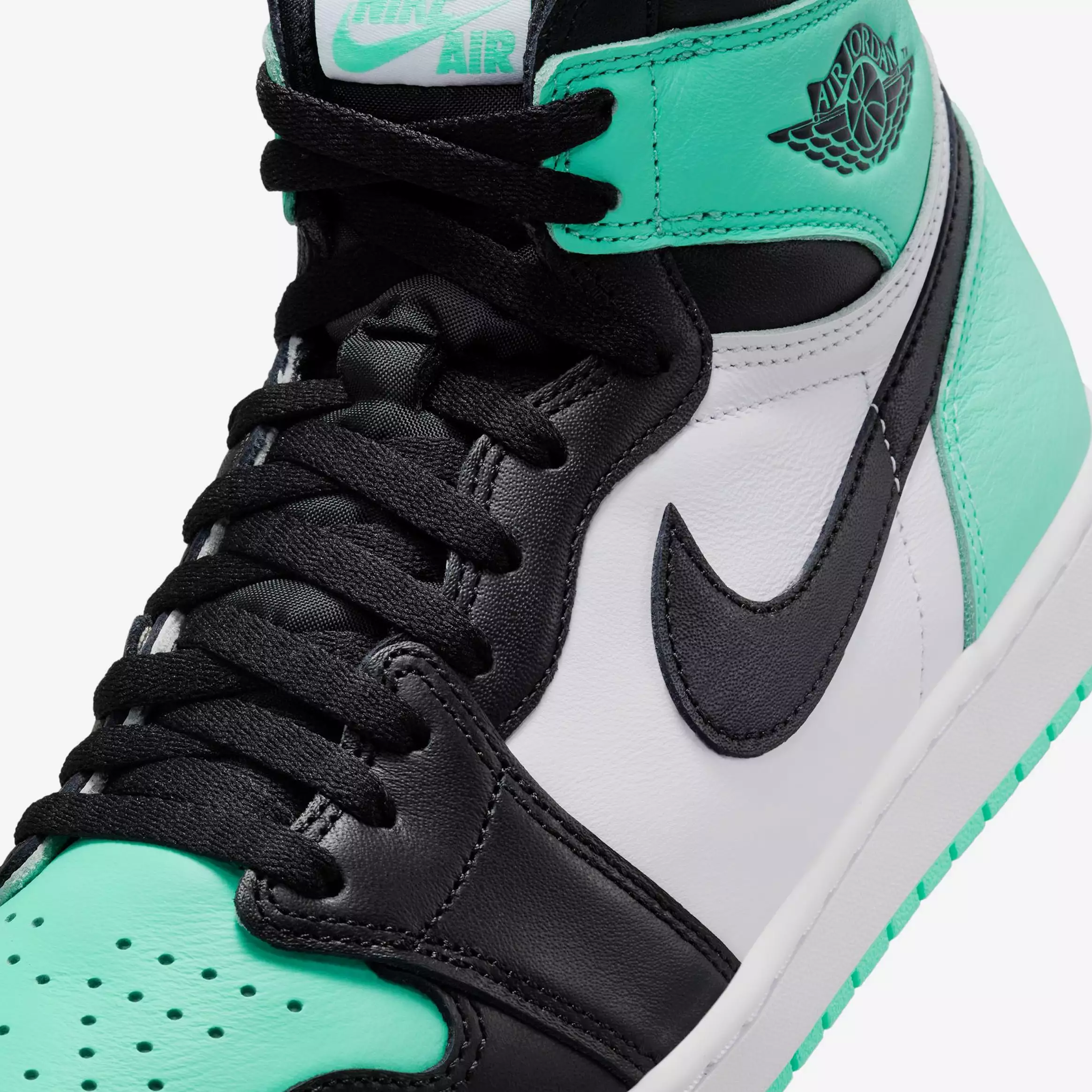 Air Jordan 1 Retro High OG Green Glow Mens Lifestyle Shoes (White/Black/Green Glow)