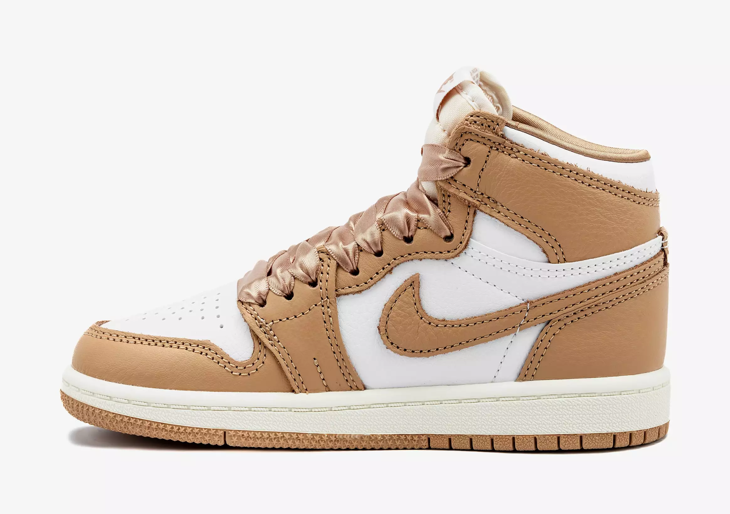 Air Jordan 1 Retro High OG Praline Preschool Lifestyle Shoes (Praline/White/Sail) Free Shipping