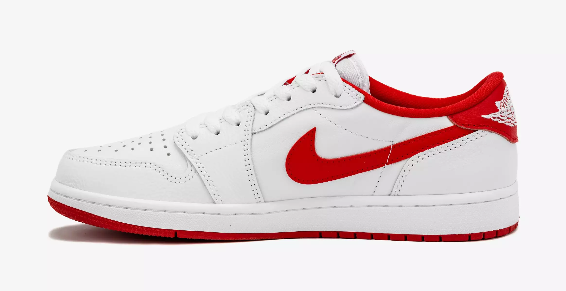 Air Jordan 1 Retro Low OG University Red Mens Lifestyle Shoes (White/Red) Free Shipping