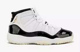 Air Jordan 11 Retro Gratitude Grade School Lifestyle Shoes (White/Metallic Gold/Black)