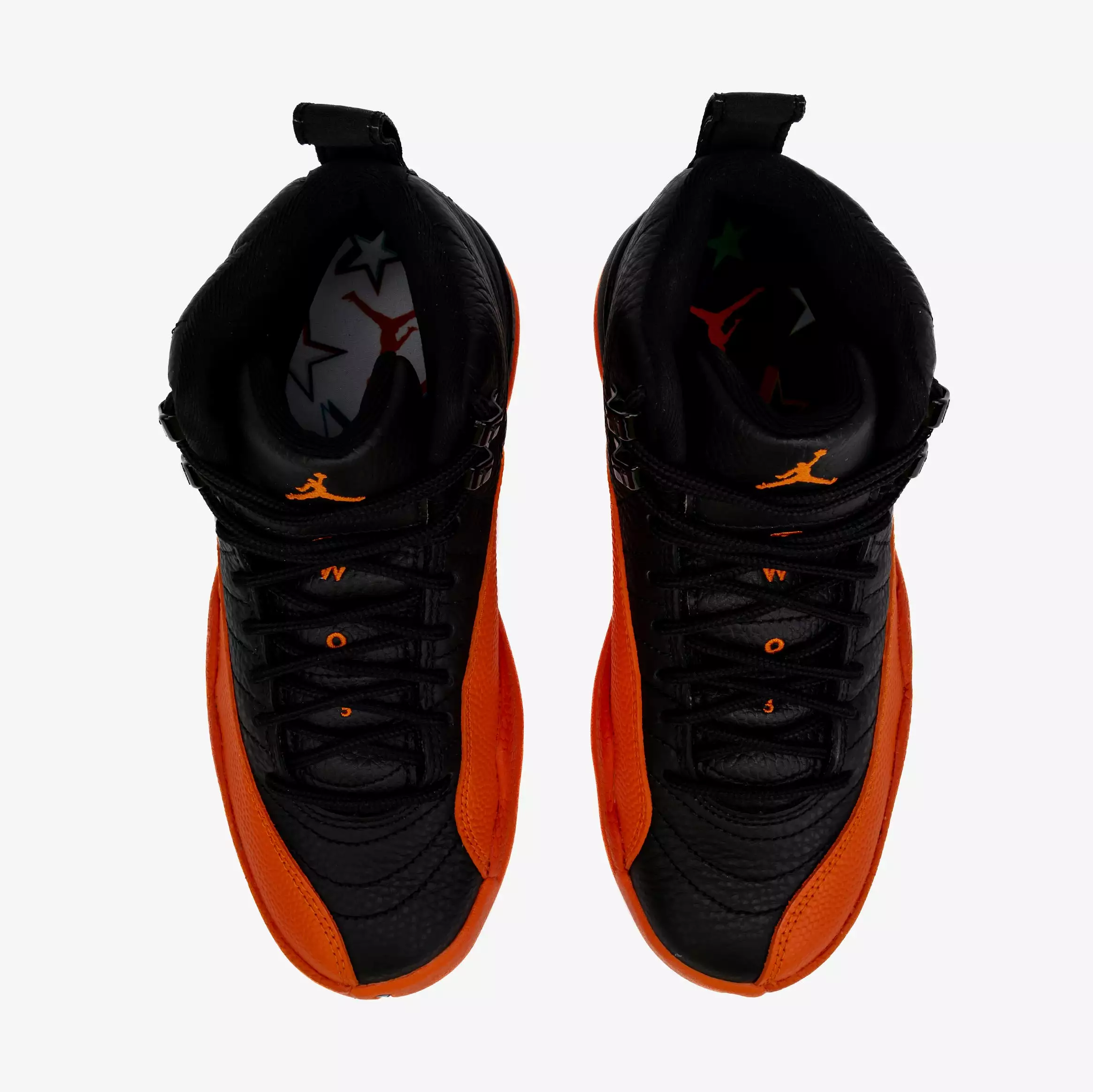 Air Jordan 12 Retro Brilliant Orange Womens Lifestyle Shoes (Black/Orange)