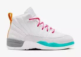 Air Jordan 12 Retro Vapor Green Preschool Lifestyle Shoes (White/Vapor Green/Photon Dust)