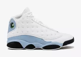 Air Jordan 13 Retro Blue Grey Mens Lifestyle Shoes (White/Yellow Ochre/Blue Grey/Black)