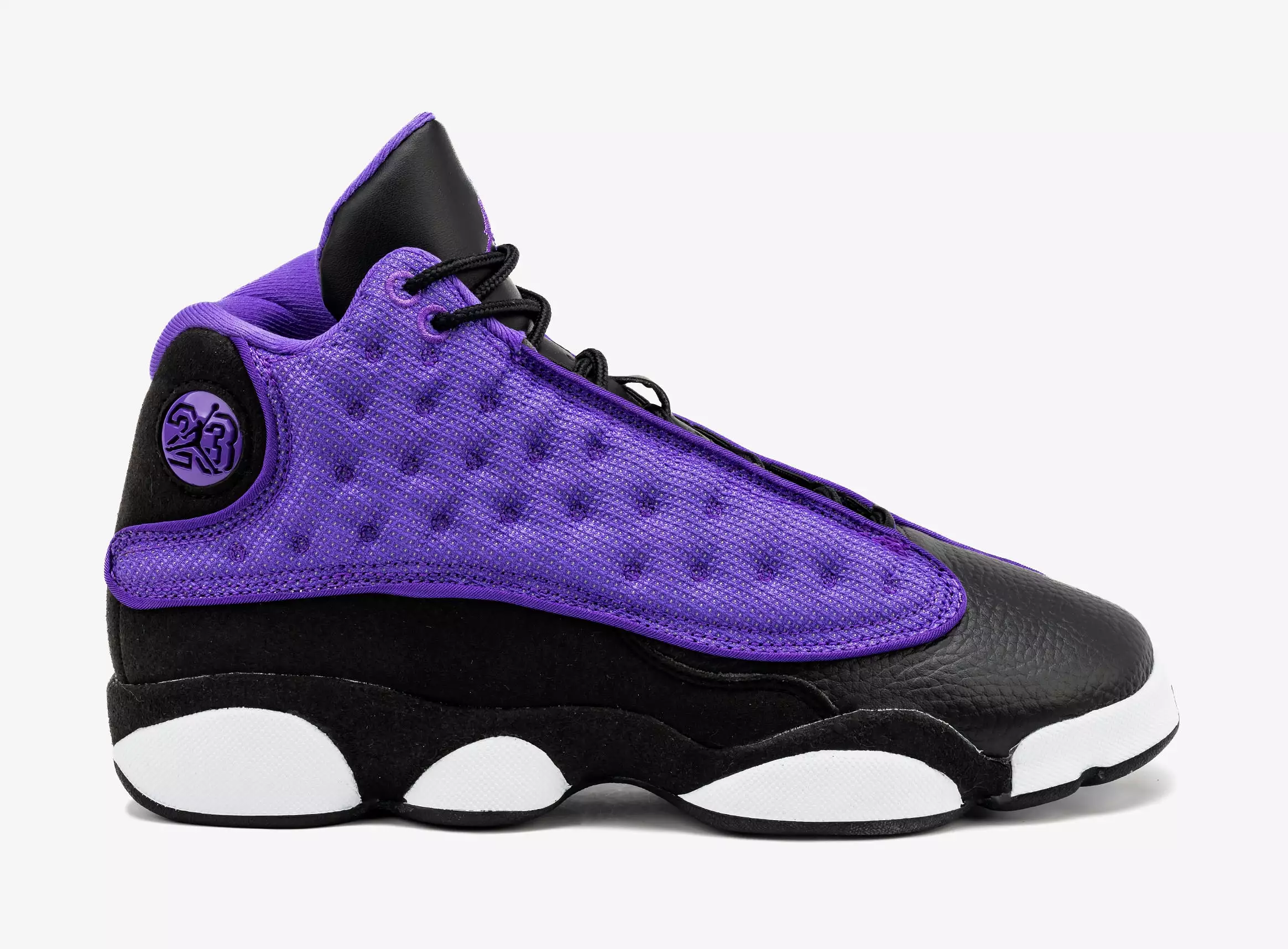 Air Jordan 13 Retro Purple Venom Grade School Lifestyle Shoes (Black/Purple)