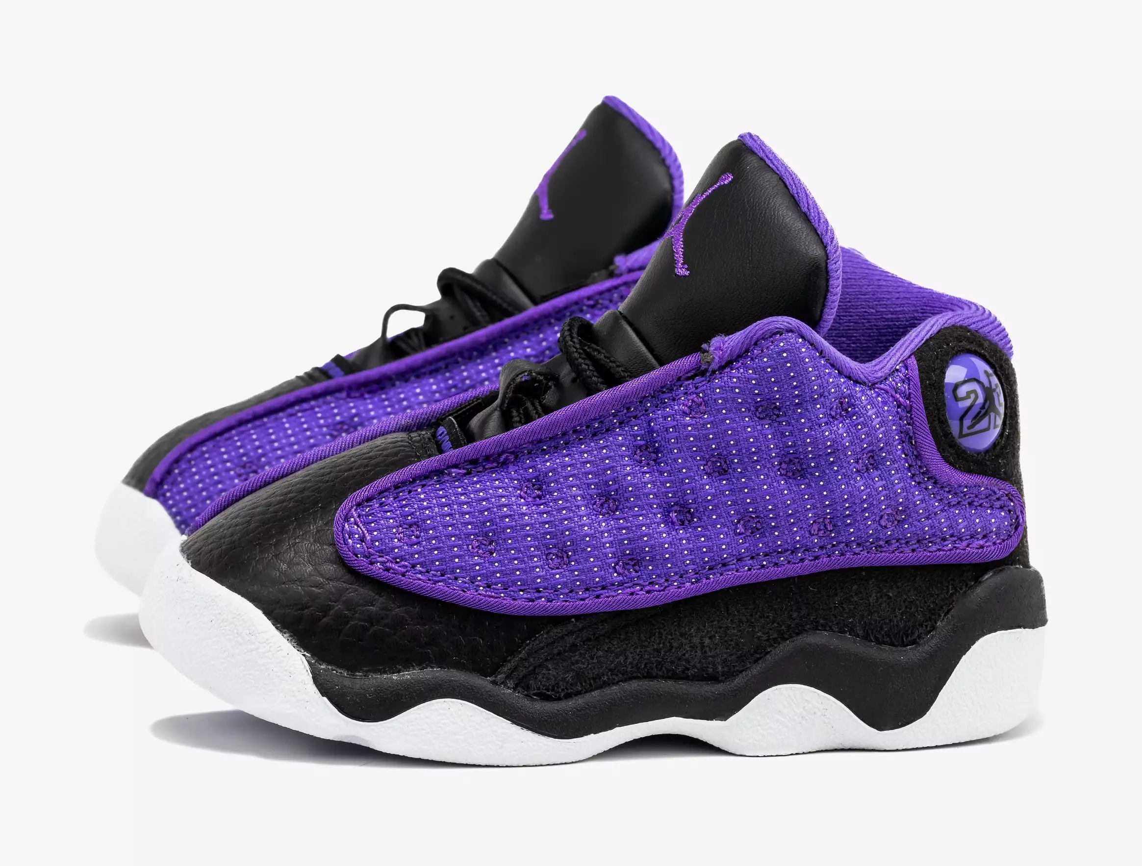 Air Jordan 13 Retro Purple Venom Infant Toddler Lifestyle Shoes (Black/Purple)