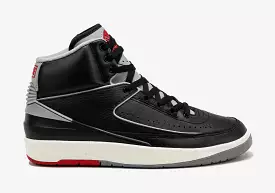 Air Jordan 2 Retro Black Cement Mens Lifestyle Shoes (Black/Cement Grey)