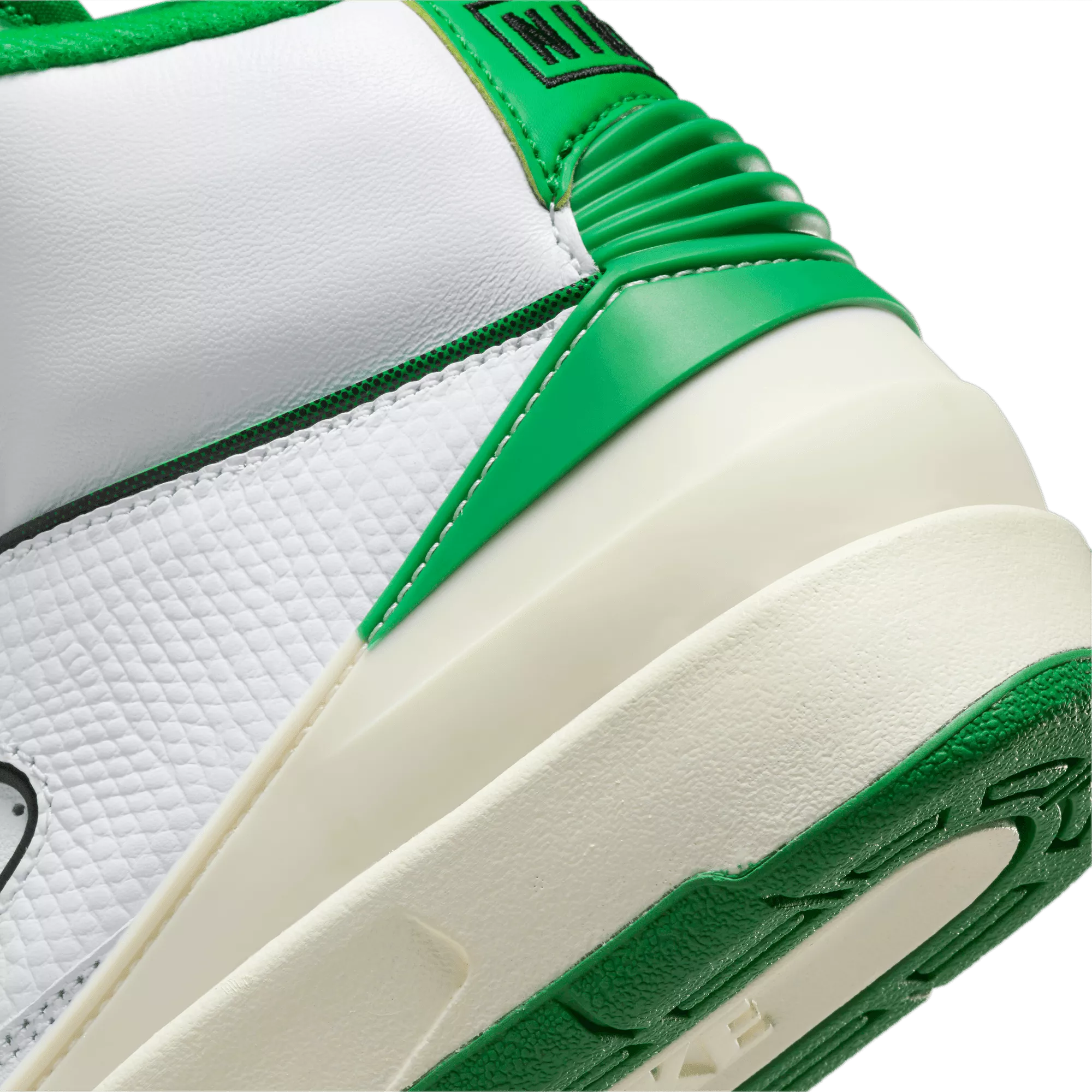 AIR JORDAN 2 RETRO GS - WHITE/LUCKY GREEN-SAIL-LT STEEL GREY