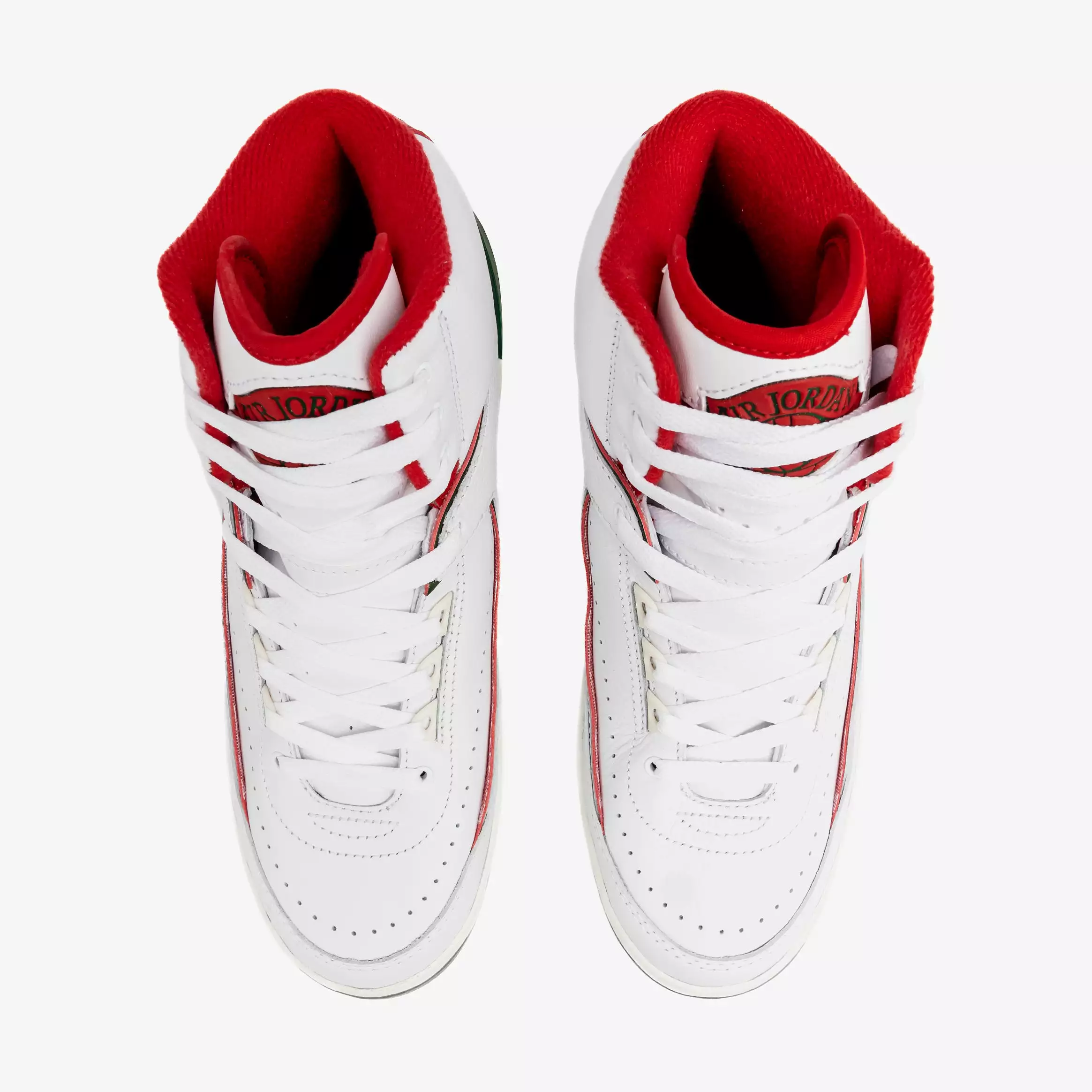 Air Jordan 2 Retro Italy Mens Lifestyle Shoes (White/Fire Red) Free Shipping