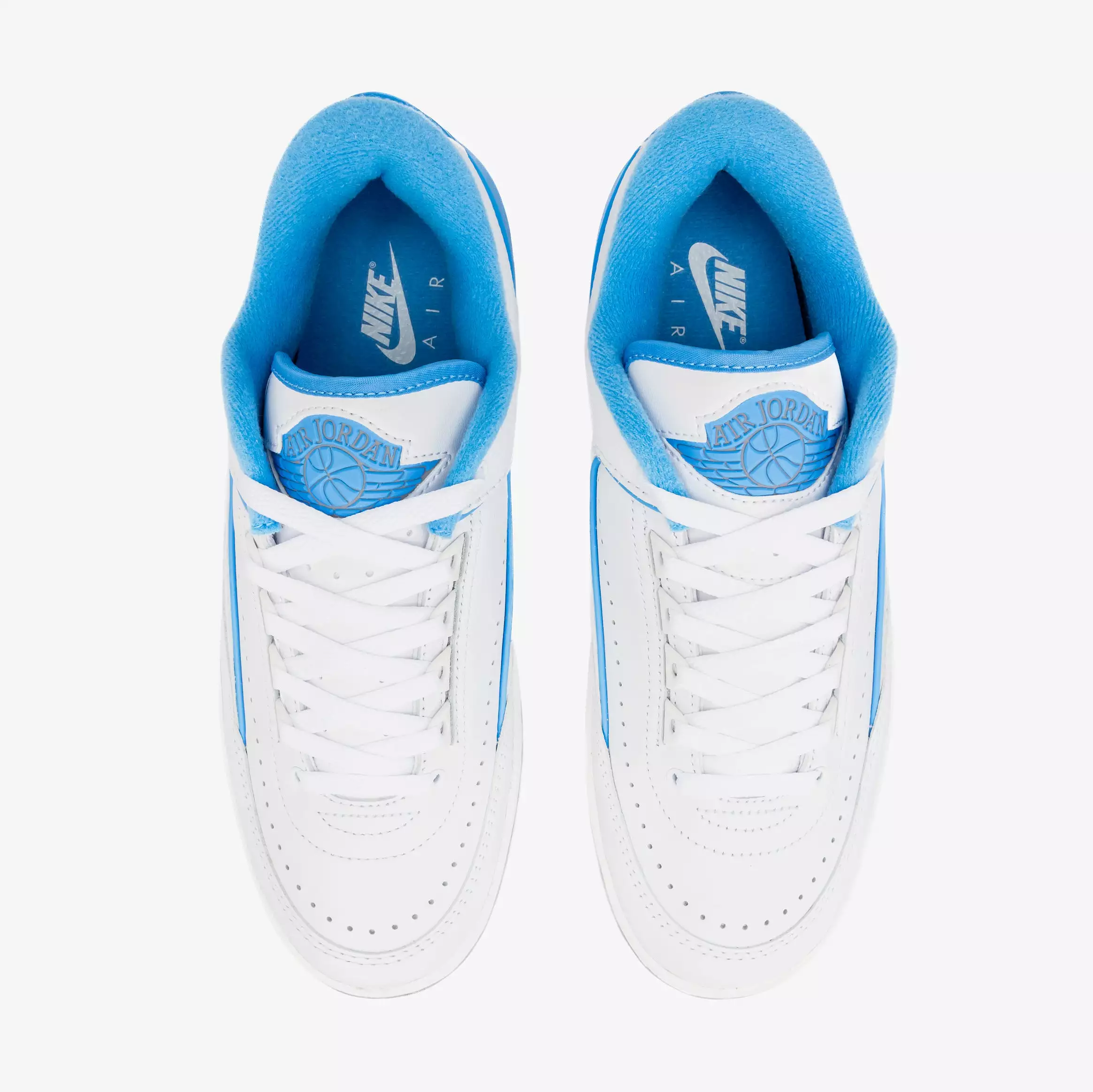 Air Jordan 2 Retro Low University Blue Mens Lifestyle Shoes (White/Blue) Free Shipping