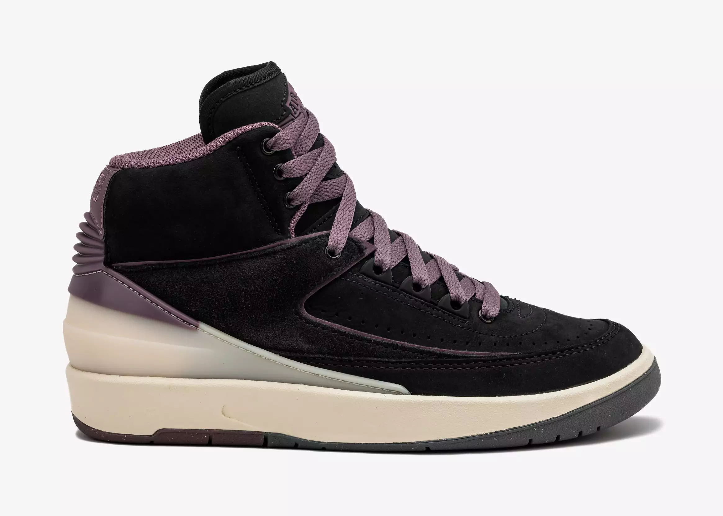 Air Jordan 2 Retro Off Noir Womens Lifestyle Shoes (Off Noir/Ice Cool Grey/Mauve)