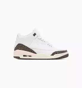 Air Jordan 3 Neapolitan Womens Lifestyle Shoes - White/Dark Mocha/Atmosphere