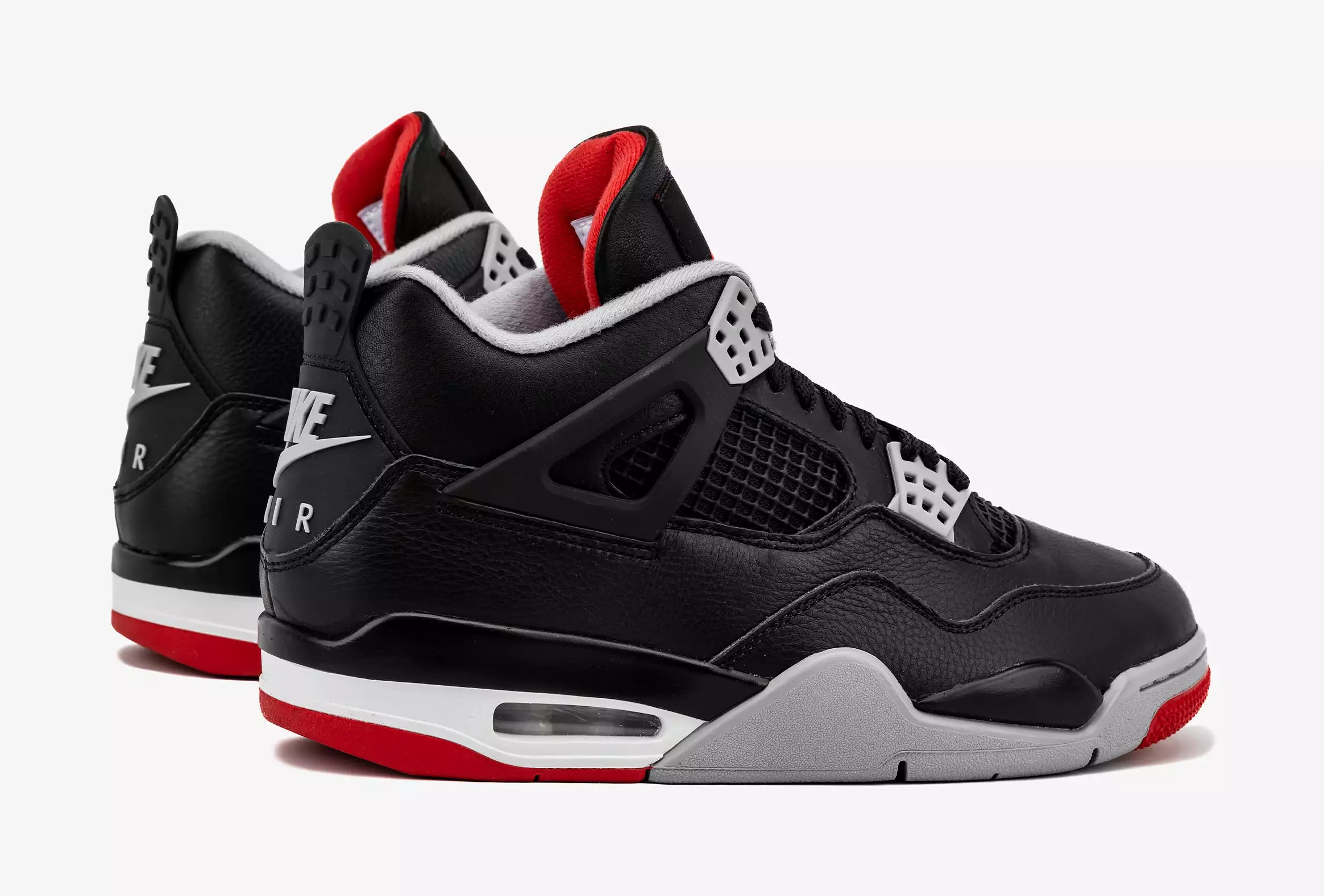 Air Jordan 4 Retro Bred Reimagined Mens Lifestyle Shoes (Black/Fire Red/Cement Grey) Limit One Per Customer