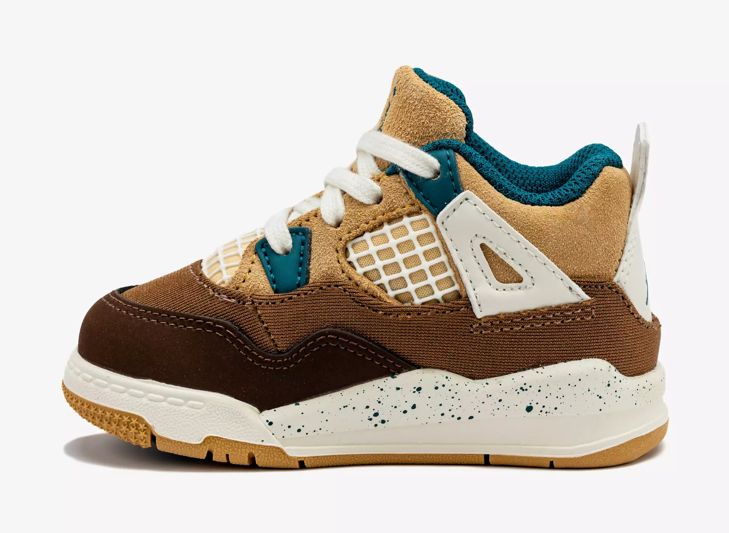 Air Jordan 4 Retro Cacao Wow Infant Toddler Lifestyle Shoes (Cacao Wow/Geode Teal) Free Shipping