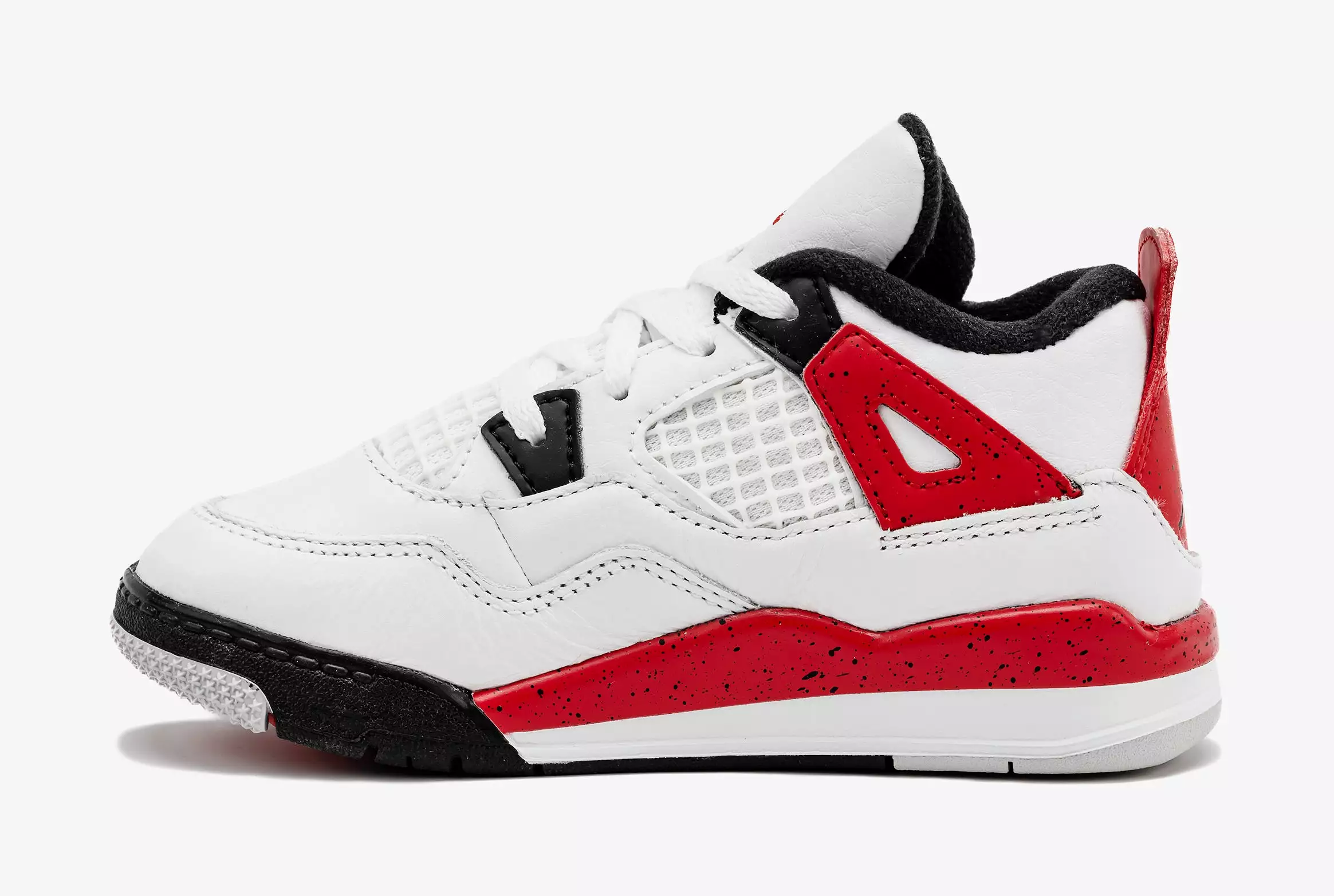 Air Jordan 4 Retro Red Cement Infant Toddler Lifestyle Shoes (White/Red) Free Shipping