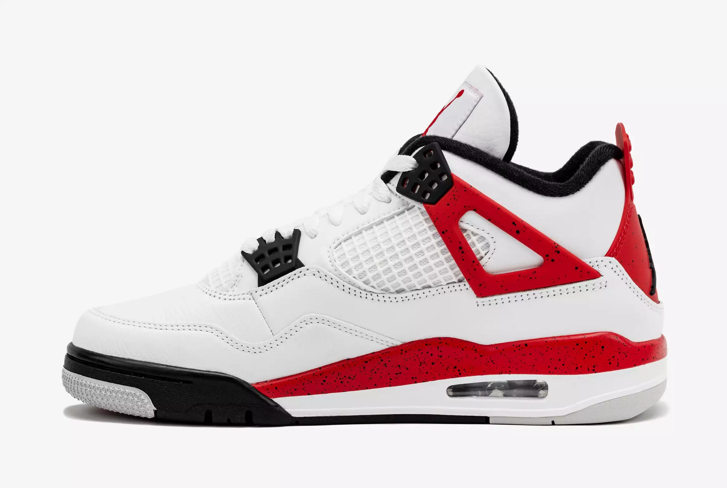 Air Jordan 4 Retro Red Cement Mens Lifestyle Shoes (White/Red) Limit One Per Customer