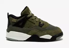 Air Jordan 4 Retro SE Craft Olive Infant Toddler Lifestyle Shoes (Medium Olive)