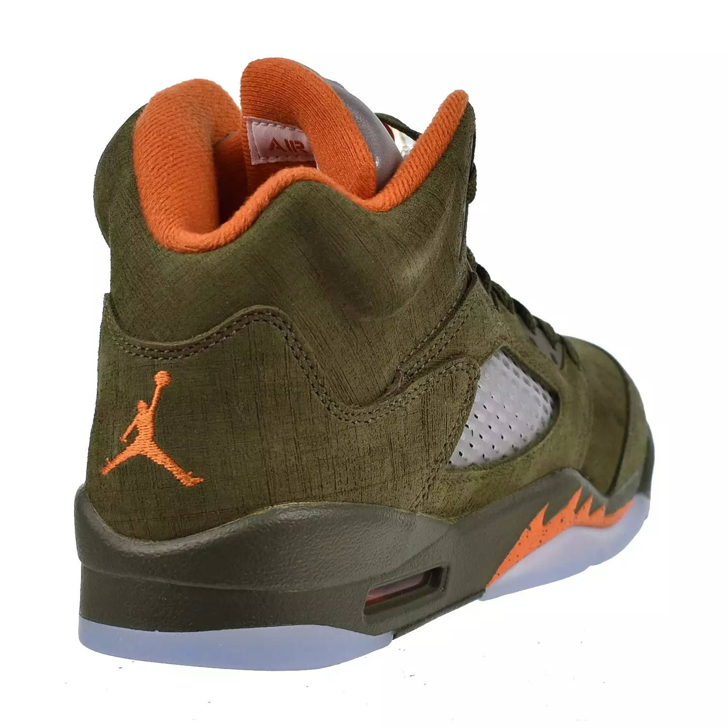 Air Jordan 5 Retro (GS) Big Kids' Shoes Army Olive-Solar Orange