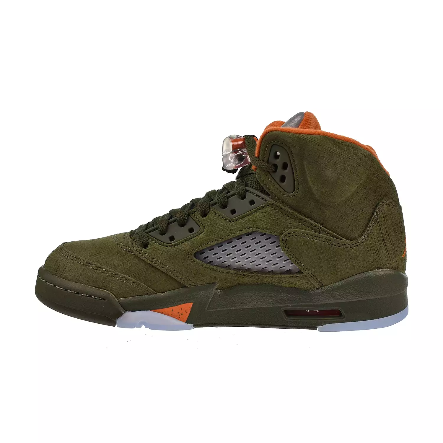 Air Jordan 5 Retro (GS) Big Kids' Shoes Army Olive-Solar Orange