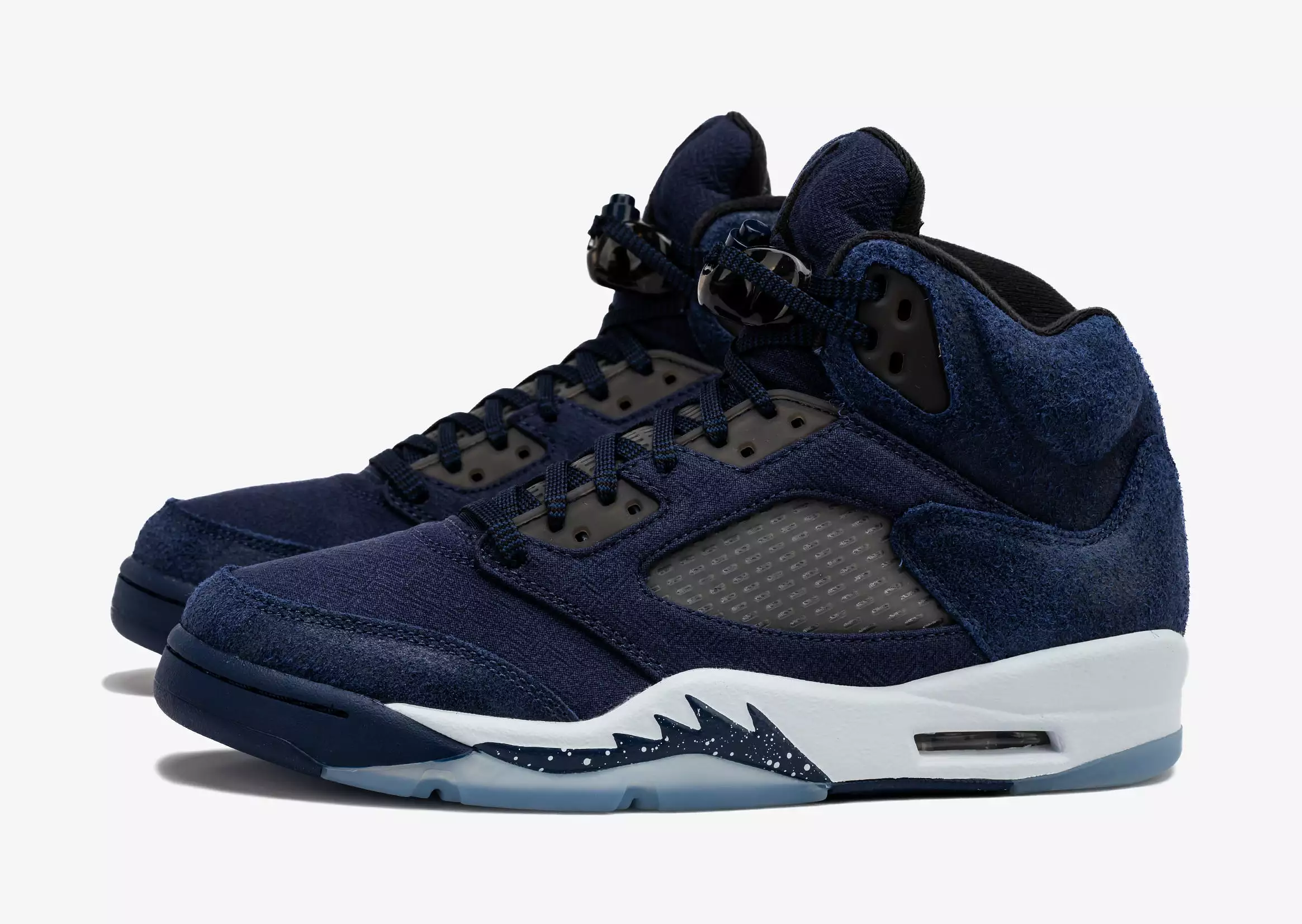 Air Jordan 5 Retro Midnight Navy Mens Lifestyle Shoes (Midnight Navy/Black/Football Grey)