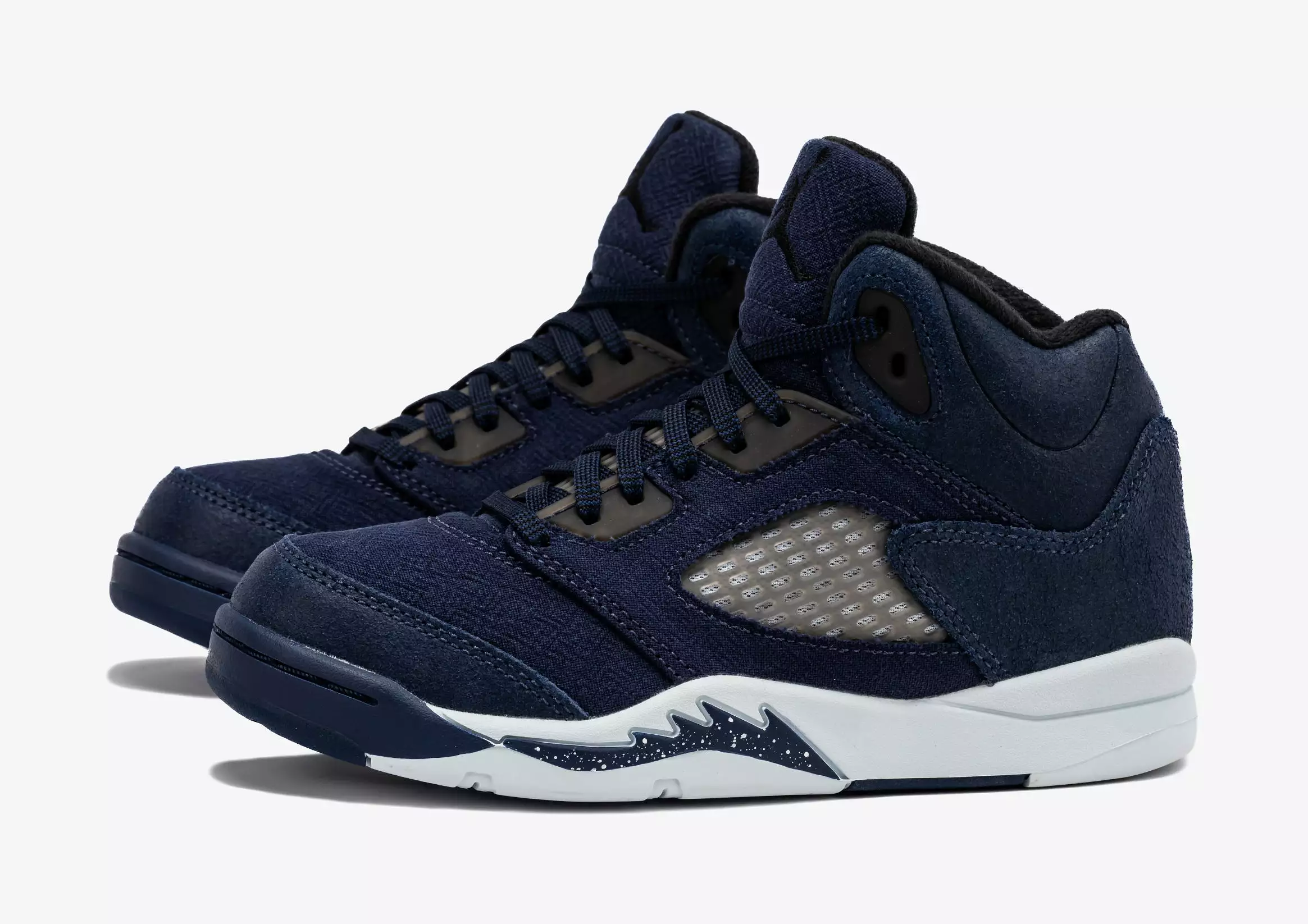 Air Jordan 5 Retro Midnight Navy Preschool Lifestyle Shoes (Midnight Navy/Black/Football Grey)