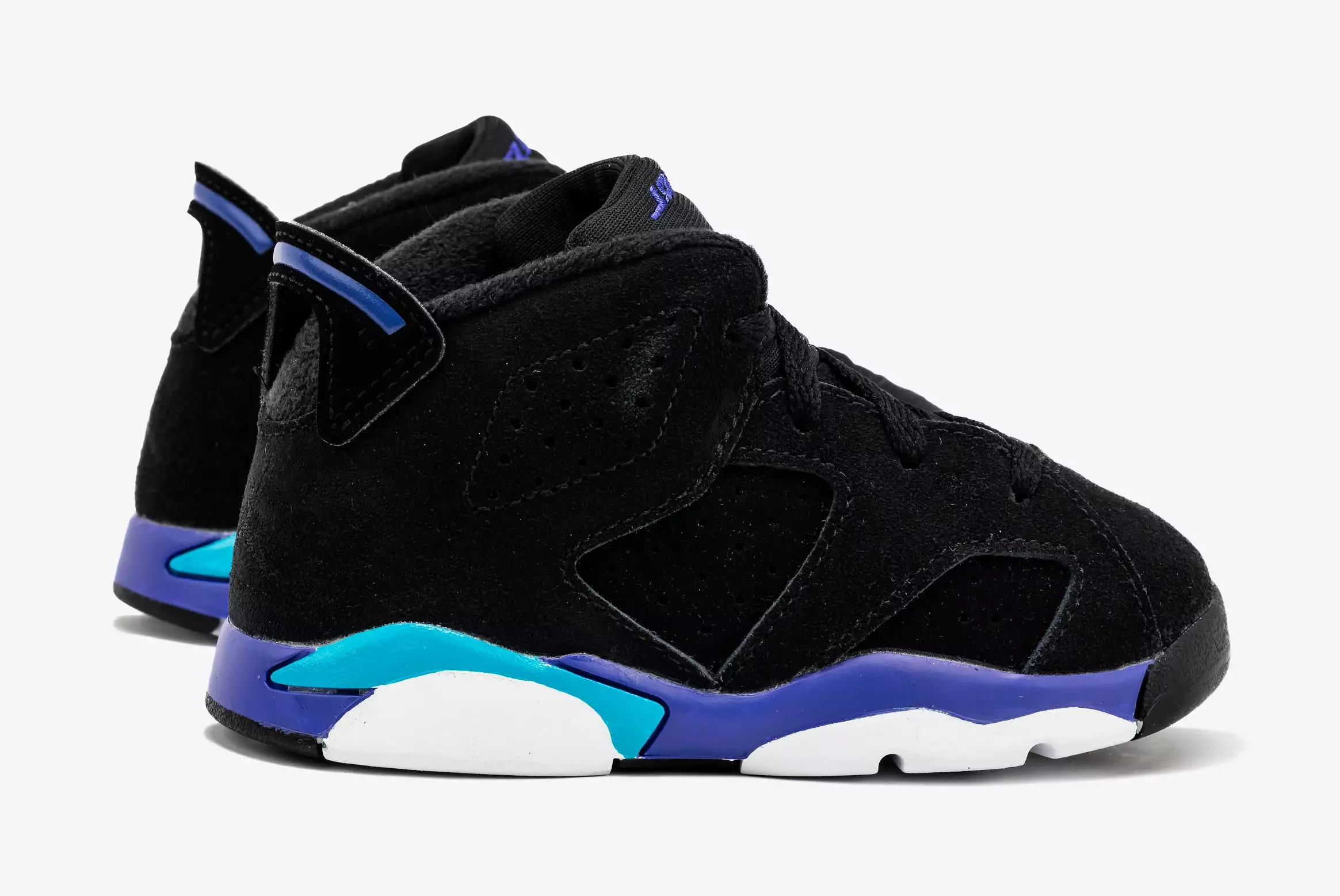 Air Jordan 6 Retro Aqua Infant Toddler Lifestyle Shoes (Black/Aquatone/Bright Concord)