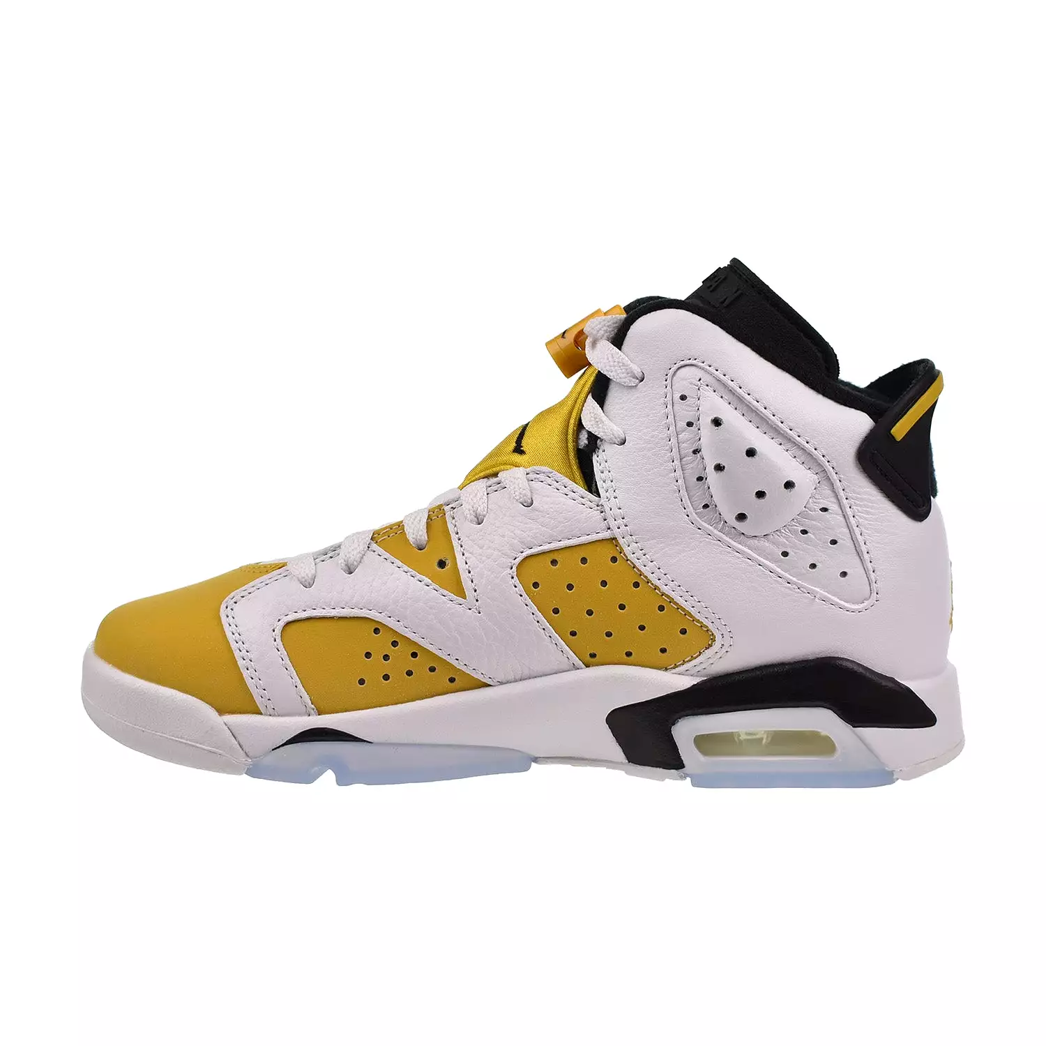 Air Jordan 6 Retro Yellow Ochre (GS) Big Kids' Shoes White-Black-Yellow Ochre