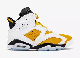 Air Jordan 6 Retro Yellow Ochre Mens Lifestyle Shoes (White/Yellow Ochre/Black) Free Shipping