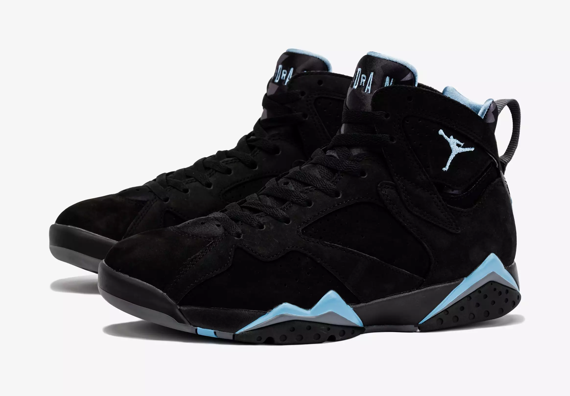 Air Jordan 7 Retro Chambray Mens Lifestyle Shoes (Black/Blue)