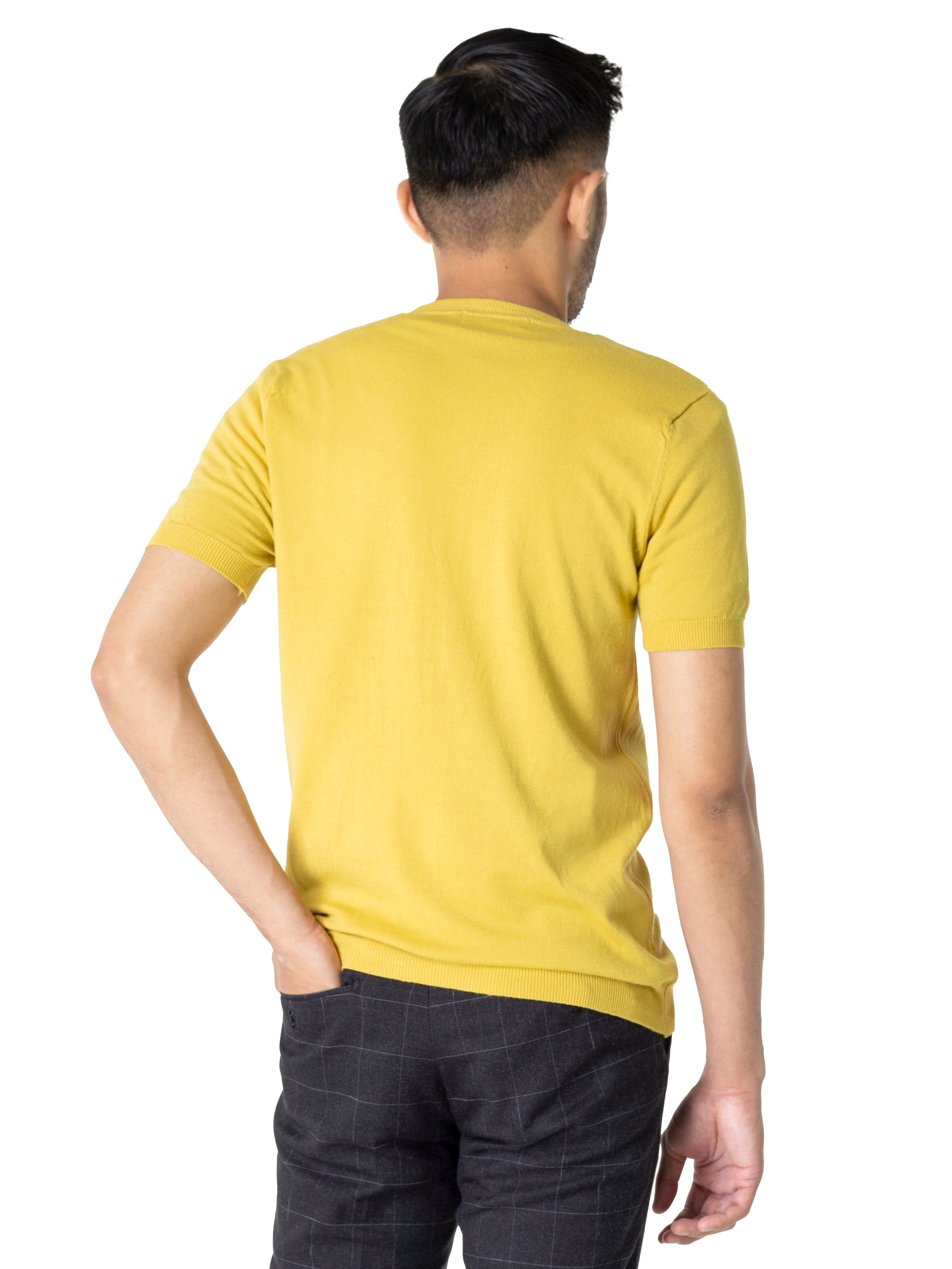 Basic Crew Neck Tee - Yellow