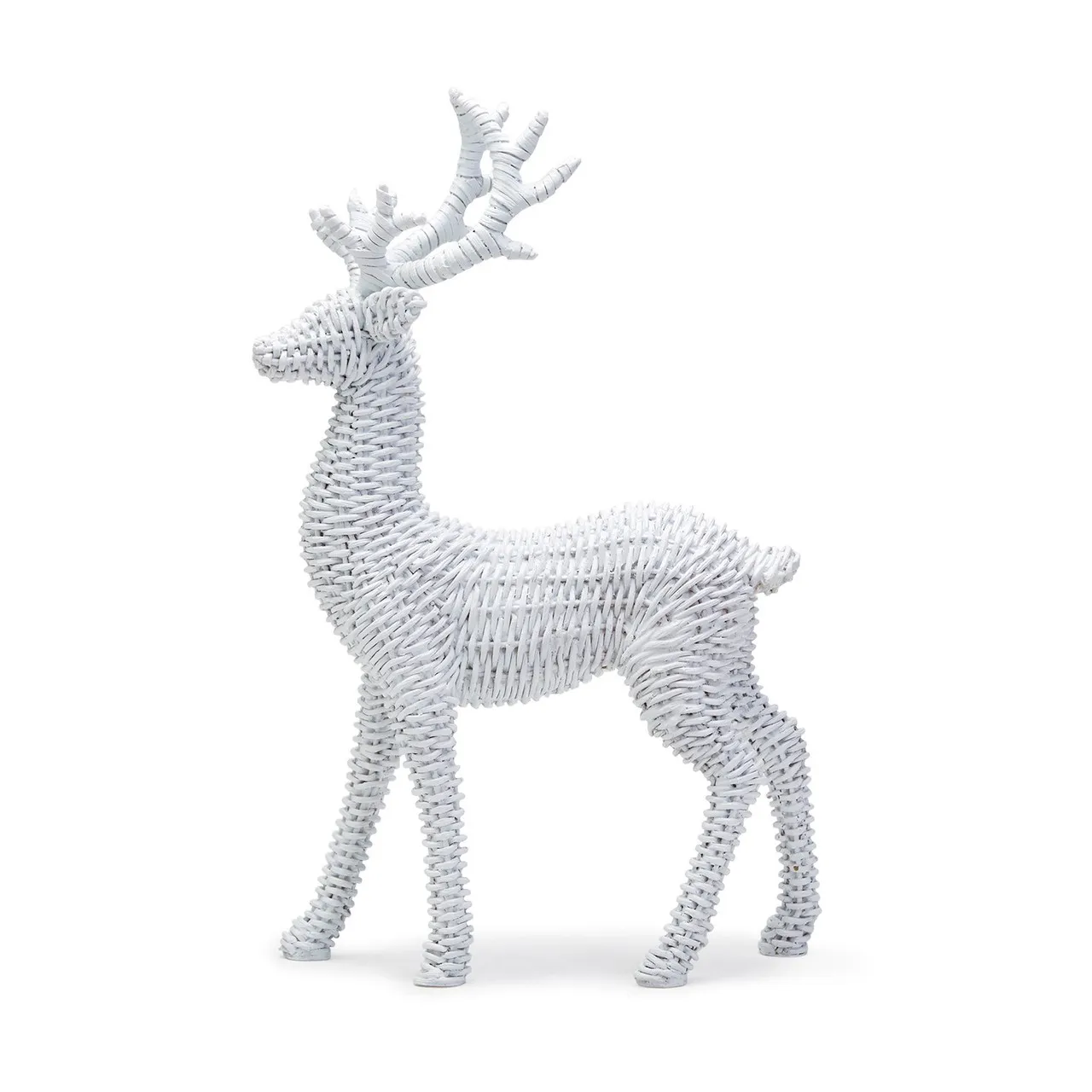 Basket Weave Winter Deer Dècor