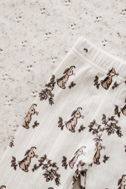 Bencer & Hazelnut Pointelle Bunny Lace Leggings