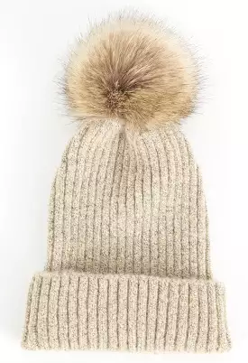 Bunny Beanie Hat-Beige