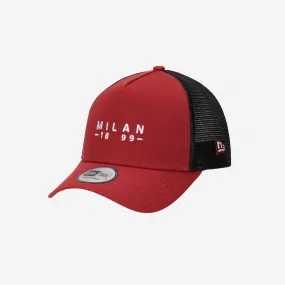 CAPPELLINO TRUCKER NEW ERA X AC MILAN CON SCRITTA