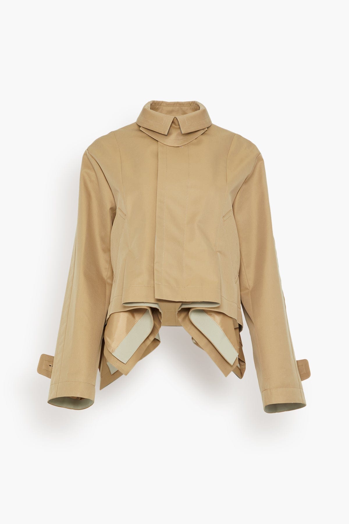 Cotton Gabardine Jacket in Beige