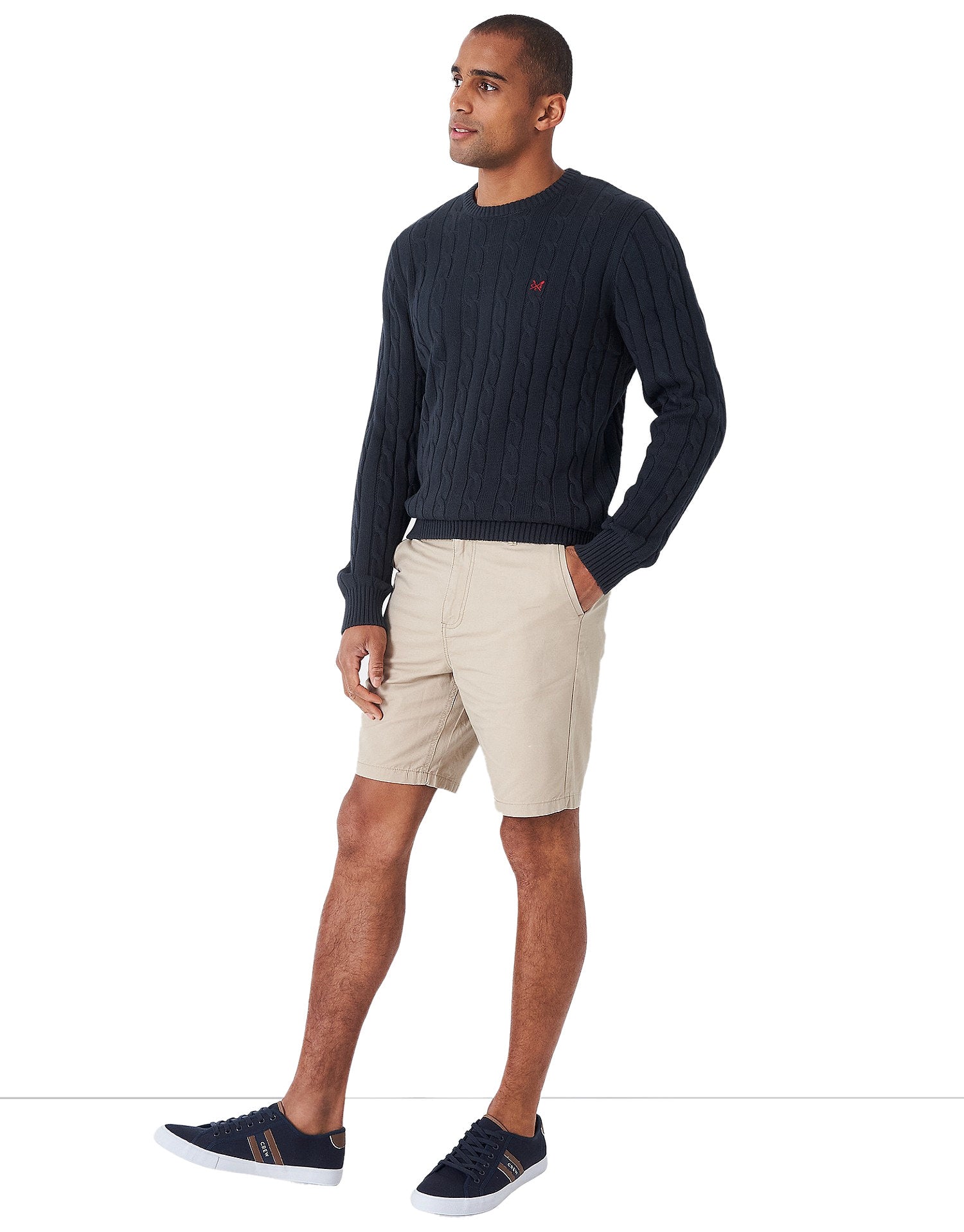 Crew Clothing Mens Cable Crew Jumper