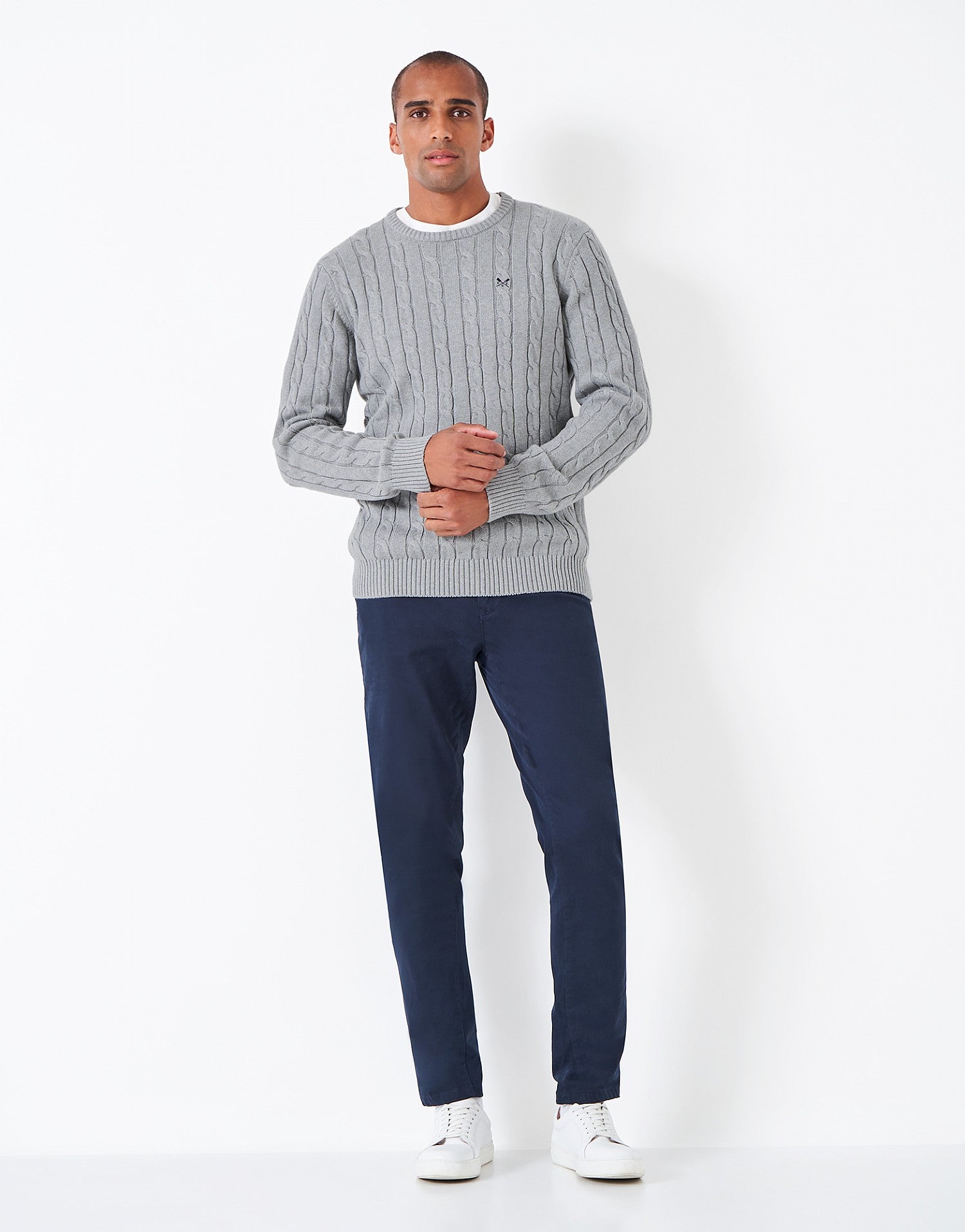 Crew Clothing Mens Cable Crew Jumper