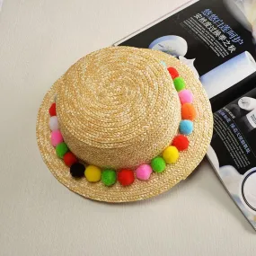 Fashion Wheat Panama Women's Straw Boater Sun Hats for Summer