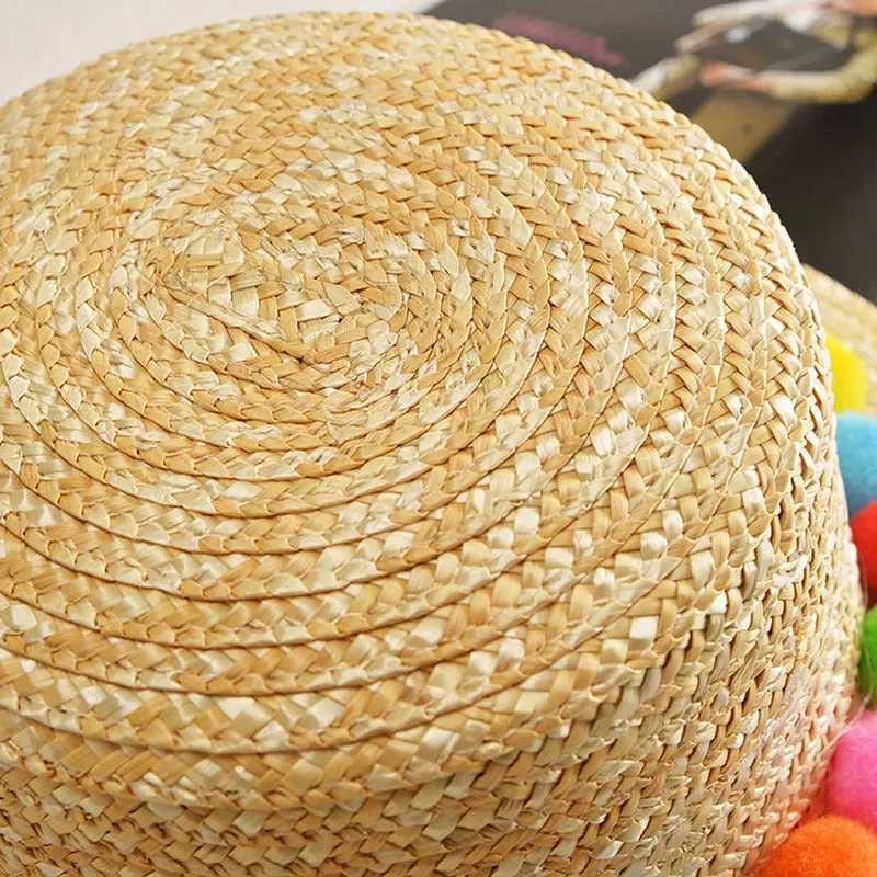 Fashion Wheat Panama Women's Straw Boater Sun Hats for Summer