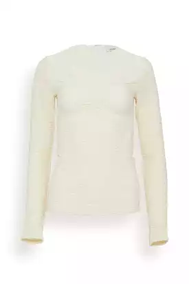 Floride Long Sleeve Top in Ecru