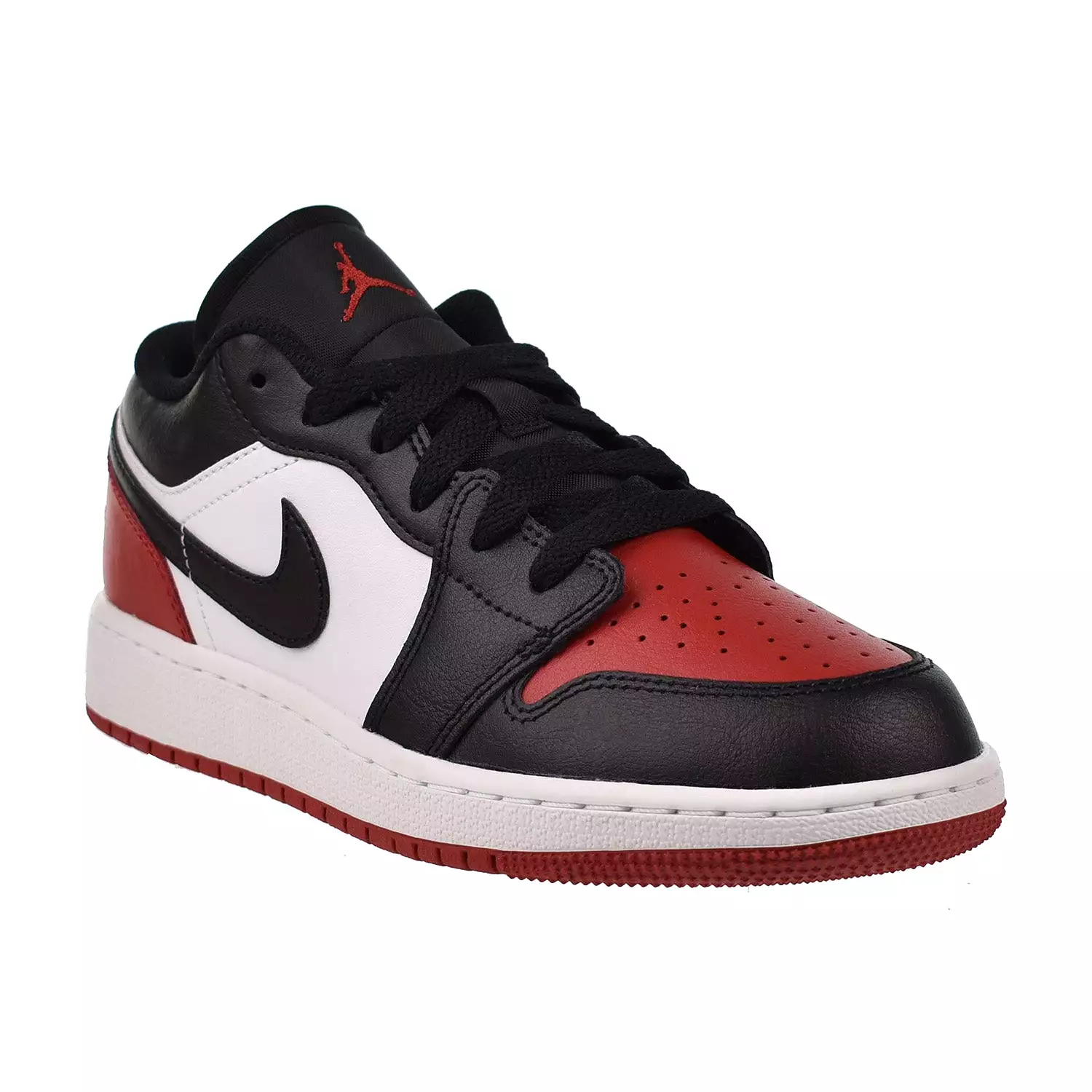 Jordan 1 Low (GS) Big Kid's Shoes White-Black-Varsity Red